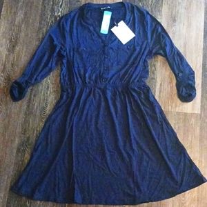 Brand new 41 Hawthorn / Lany Knit Shirt Dress / Navy - M